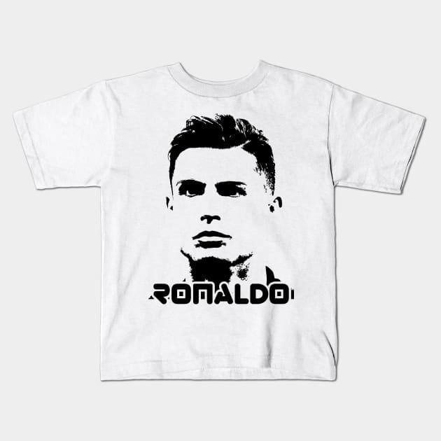 Cristiano Ronaldo Kids T-Shirt by Aldyz